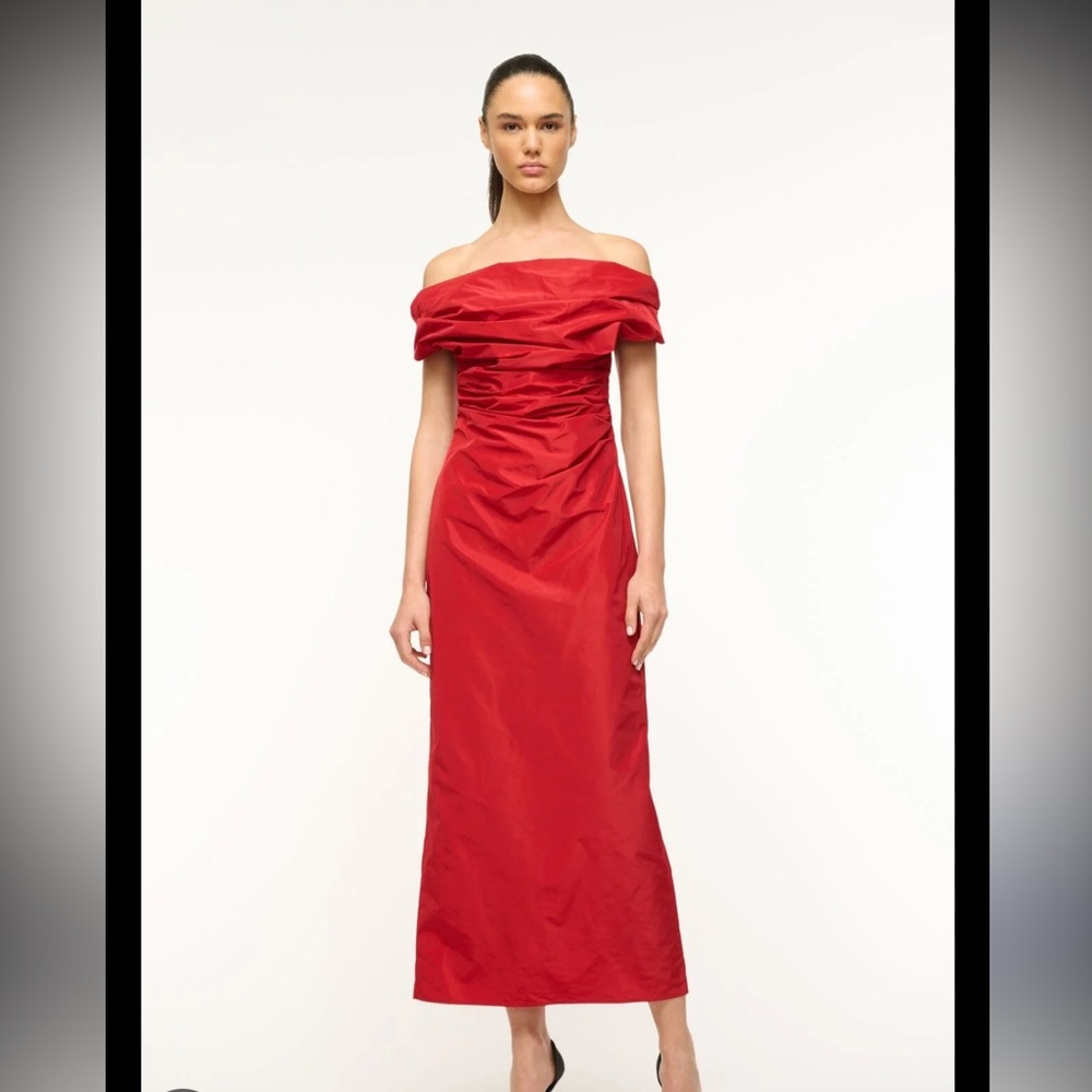 Staud Andrea Red Evening Dress